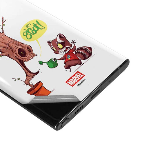 Marvel Rocket Raccoon and Groot Tall Tails Galaxy Note 10 Skin